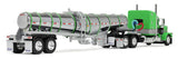 1/64 DCP PETERBILT 389 GREEN/SILVER/BLACK WITH POLAR TANKER TRAILER 60-1934