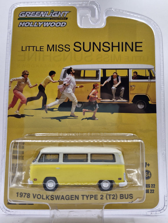 1/64 GREENLIGHT 1978 VOLKWAGON TYPE 2 LITTLE MISS SUNSHINE NEW ON CARD