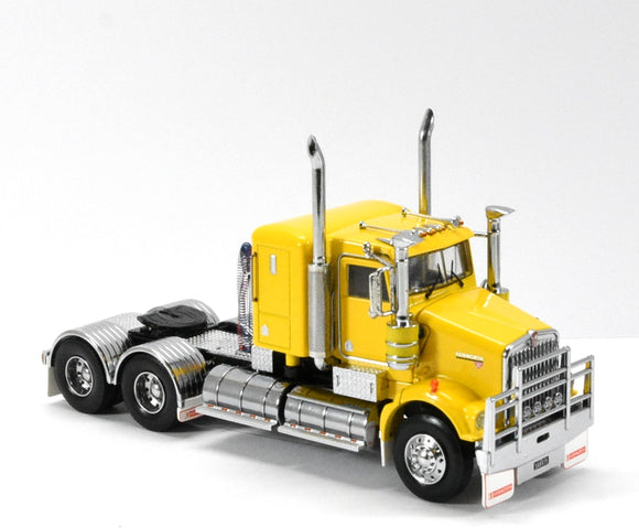 Iconic Replicas 1/50 Scale  Sar Kenworth Lowline In yellow With Black Chassis Alloys