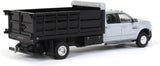 GREENLIGHT 2018 RAM 3500 DUALLY LANDSCAPER DUMP TRUCK BRIGHT SILVER METALLIC NEW ON CARD
