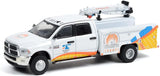 GREENLIGHT 2015 RAM 3500 DUALLY CRANE TRUCK PORT OF MIAMI TUNNEL WHITE NEW ON CARD