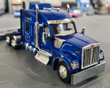 1/64 DCP / FIRST GEAR WESTERN KENWORTH W990 WITH TRI AXLE HEAVY HAULER TRAILER 60-1723