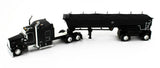 1/64 DCP / FIRST GEAR  KENWORTH W900 BLACK/BLACK WITH TIPPER TRAILER 60-1846