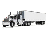 1/64 Scale GMC General with 60" Flat Top Sleeper in Black with 40' Vintage Trailer with Reefer  60-1923