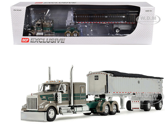 1/64 DCP / FIRST GEAR EXCLUSIVE KENWORTH W900L D&D HAUILING WITH TIPPER TRAILER 60-1998