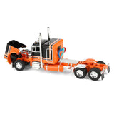 1/64 Dcp Peterbilt 379 Black andOrange With Waliga Feed Tanker Trailer 60-2128