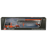 1/64 Dcp Peterbilt 379 Black andOrange With Waliga Feed Tanker Trailer 60-2128