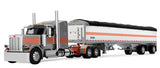 1/64 Dcp / First Gear Peterbilt 589 SILVER/ORANGE WITH PACESETTER Grain Trailer 60-2173