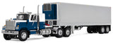 1/64 Scale DCP BLUE/WHITE Chevrolet Bison & 40FT REFRIGERATED VINTAGE Trailer  60-2345