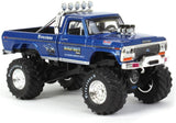 GREENLIGHT 1974 FORD F-250 KING OF CRUNCH BIGFOOT #1 BLUE NEW ON CARD
