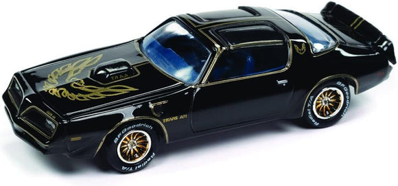 1/64 JOHNNY LIGHTNING TRIVIAL PURSUIT 1977 PONTIAC FIREBIRD BLACK NEW ON CARD