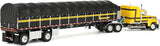 1/64 Dcp Ford LTL IN YELLOW/BLACK With COVERED WAGON Trailer 60-2295