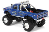 GREENLIGHT 1974 FORD F-250 KING OF CRUNCH BIGFOOT #1 BLUE NEW ON CARD