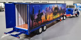 1/64 SCALE DCP / FIRST GEAR  PETERBILT 389 AND MOVING VAN TRAILER WITH MURAL 60-1841