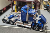 ICONIC REPLICAS 1/50 SCALE  SAR KENWORTH AERODYNE IN BLUE WITH BLUE CHASSIS SPIDERS