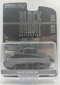 GREENLIGHT 1944 M4 SHERMAN TANK BLACK BANDIT BLACK NEW ON CARD
