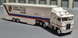 1/87 SCALE BREKINA HO K100 AERODYNE KENWORTH PORCHE/AUDI WITH TRAILER