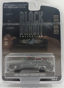 GREENLIGHT 1982 CHEVROLET K20 SCOTTSDALE BLACK BANDIT BLACK NEW ON CARD