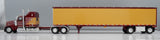 1/64 Dcp / First Gear Kenworth W900L AERO IN Red/Yellow With Dry Van Trailer 68-2297
