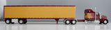 1/64 Dcp / First Gear Kenworth W900L AERO IN Red/Yellow With Dry Van Trailer 68-2297