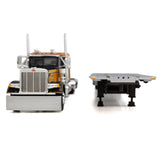 1/64 Scale Dcp / First Gear Peterbilt 379 BROWN/BRONZE COLOURED With Matching Drop Deck Trailer 68-2349