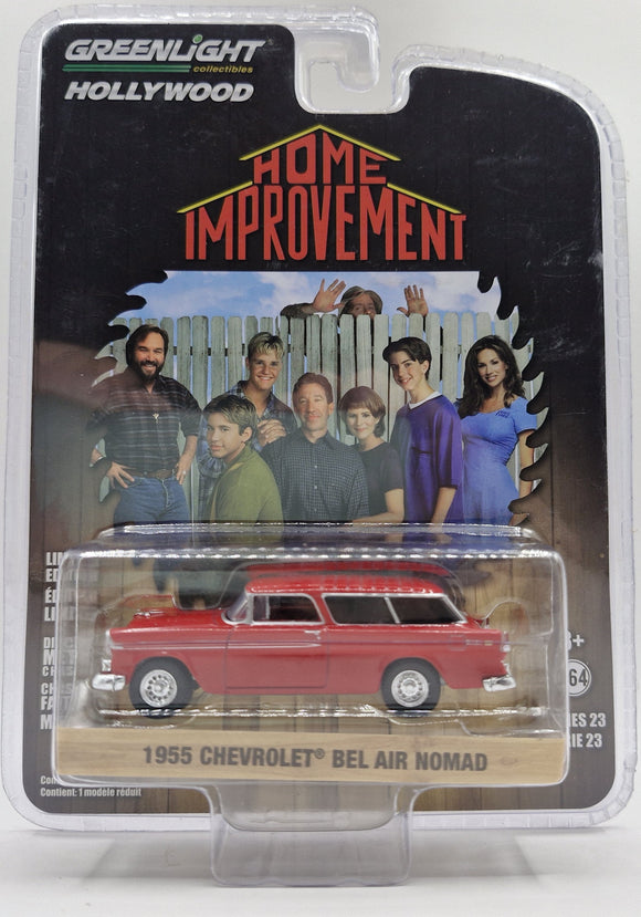 1/64 GREENLIGHT 1955 CHEVROLET BEL AIR NOMAD HOME IMPROVEMENT NEW ON CARD