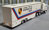 1/87 SCALE BREKINA HO K100 AERODYNE KENWORTH PORCHE/AUDI WITH TRAILER