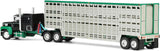 1/64 Dcp Ford LTL IN BLACK/GREEN With LIVESTOCK Trailer 60-2294