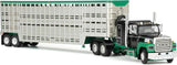 1/64 Dcp Ford LTL IN BLACK/GREEN With LIVESTOCK Trailer 60-2294
