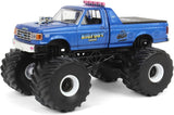 GREENLIGHT 1987 FORD F-250 KING OF CRUNCH BIGFOOT #6 BLUE NEW ON CARD