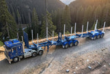 PRE ORDER 1/50 KENNEDY B-DOUBLE LOGGING TRAILERS IN BLUE NEW IN BOX