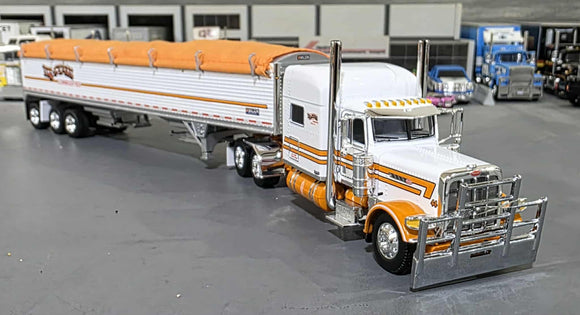 DCP / FIRST GEAR 1/64  PETERBILT 389 TRI STATE WITH TRI AXLE GRAIN TRAILER *****60-2024