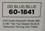 1/64 SCALE DCP / FIRST GEAR  PETERBILT 389 AND MOVING VAN TRAILER WITH MURAL 60-1841