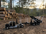 PRE ORDER 1/50 KENNEDY B-DOUBLE LOGGING TRAILERS IN BLACK NEW IN BOX