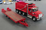 1/64 DCP / FIRST GEAR WESTERN STAR RED TANDOM TIPPER AND BEAVERTAIL TRAILER