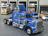 1/64 SCALE IXO PETERBILT 359 IN BLUE/SILVER STRIPES PRIME MOVER