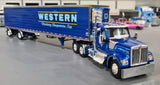 1/64 DCP / FIRST GEAR WESTERN KENWORTH W990 WITH REFRIGERATED TRAILER 60-1724