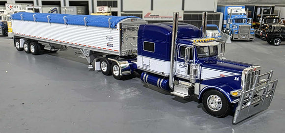DCP / FIRST GEAR 1/64  PETERBILT 389 SHUPE BROS WITH TRI AXLE GRAIN TRAILER *****60-2023