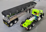 1/64 DCP / FIRST GEAR GREEN/BLACK KENWORTH W990 WITH TIPPER TRAILER 60-1660