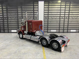 ICONIC REPLICAS 1/50 SCALE  SAR KENWORTH LOWLINE IN BURGUNDY WITH BLACK CHASSIS ALLOY