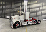 PRE ORDER ICONIC REPLICAS 1/50 SCALE  SAR KENWORTH IN WHITE WITH RED CHASSIS