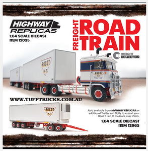 Pre Order Deposit 1/64 Highway Replicas Kenworth Ascot N/T Triple Roadtrain With Tri Axle Trailers