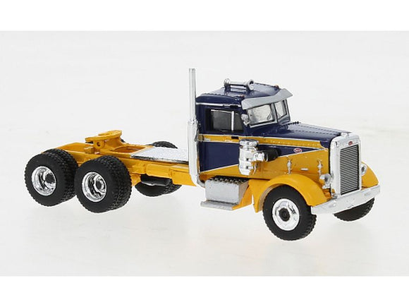 1/87 SCALE BREKINA HO 1955 PETERBILT IN BLUE AND YELLOW