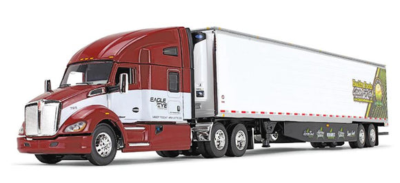 DCP / FIRST GEAR 1/64 KENWORTH T680 EAGLE EYE PRODUCE WITH AERO SKIRTED VAN TRAILER *****60-1637