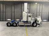 ICONIC REPLICAS 1/50 SCALE  SAR KENWORTH AERODYNE IN WHITE WITH BLUE CHASSIS ALLOYS