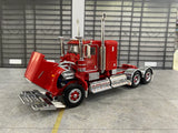 ICONIC REPLICAS 1/50 SCALE  SAR KENWORTH LOWLINE IN RED WITH RED CHASSIS SPIDERS