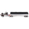 Dcp / First Gear 1/64  Kenworth W900A In Black/Red/GREY With Grain Trailer *****60-2137