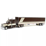 DCP / FIRST GEAR 1/64  PETERBILT 359 IN BROWN AND CREAM WITH MATCHING TRAILER *****60-1675