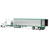 1/64 Dcp  Peterbilt 389 In WHITE/GREEN WITH Chrome SIDED Trailer 60-2192