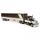 DCP / FIRST GEAR 1/64  PETERBILT 359 IN BROWN AND CREAM WITH MATCHING TRAILER *****60-1675